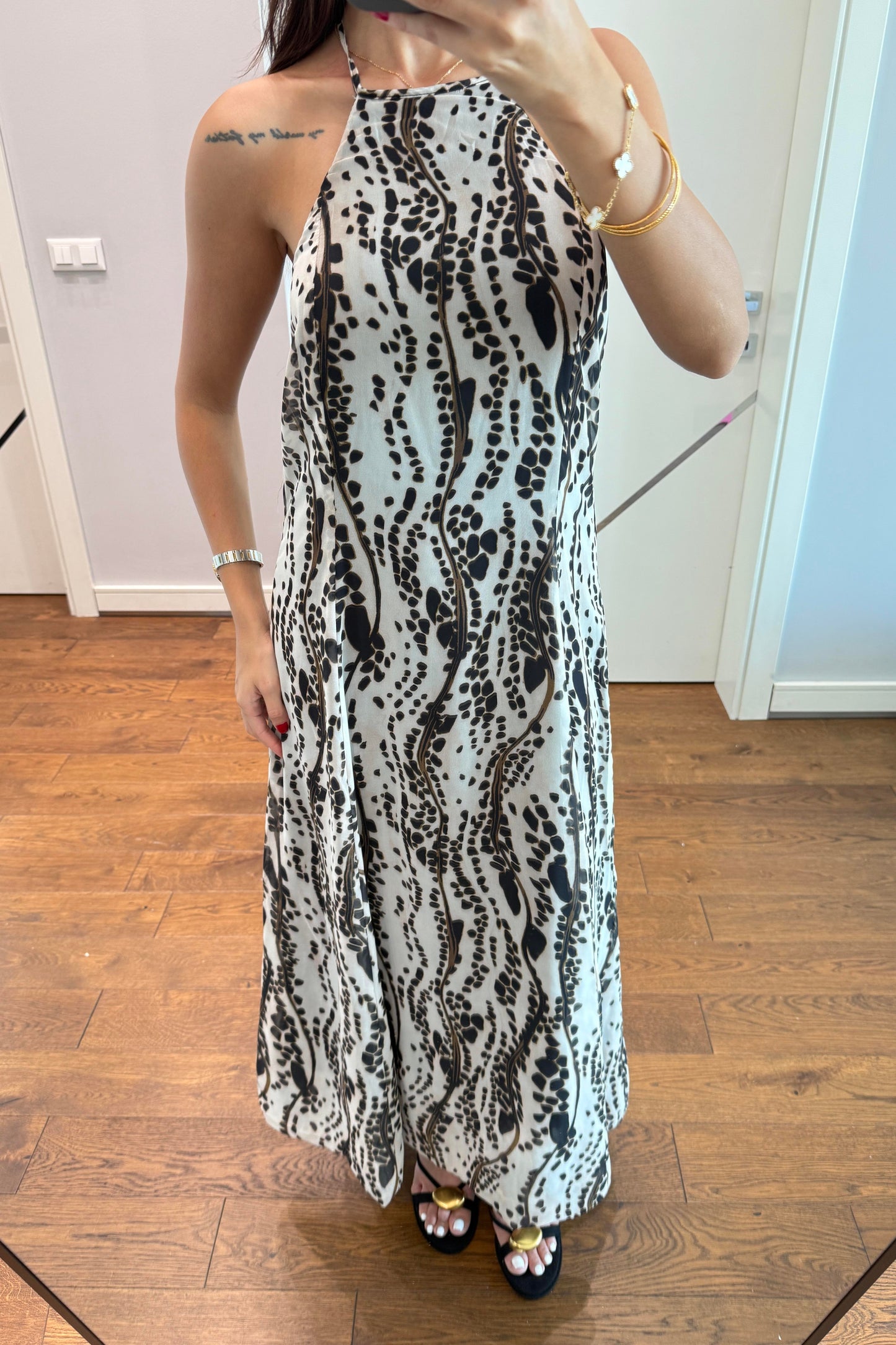 LEOPAR ŞİFON ELBİSE