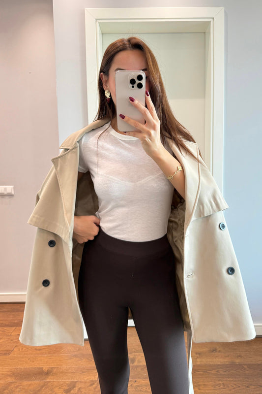 ACI KAHVE TOPUKTAN GEÇMELİ YUMUŞAK DOKULU TAYT