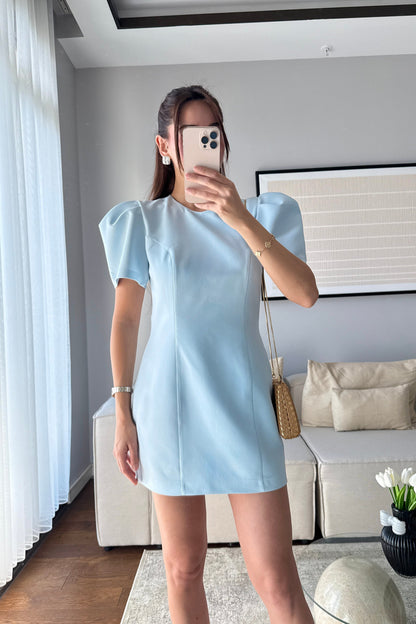 BALON KOLLU MİNİ ELBİSE