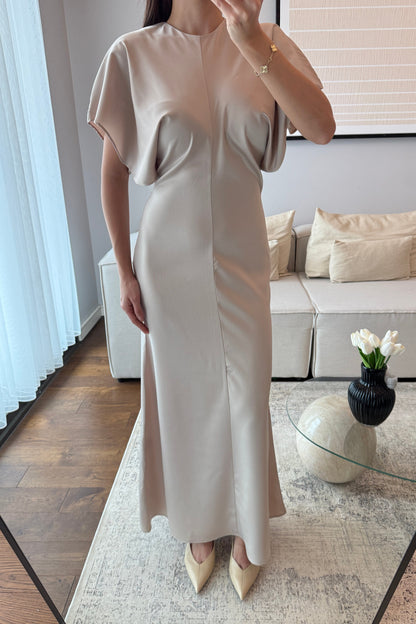 BELDEN OTURTMALI PİNTEREST SATEN ELBİSE