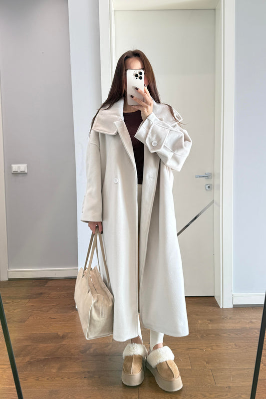 MUADİL OVERSİZE DİK YAKA KAŞE KABAN