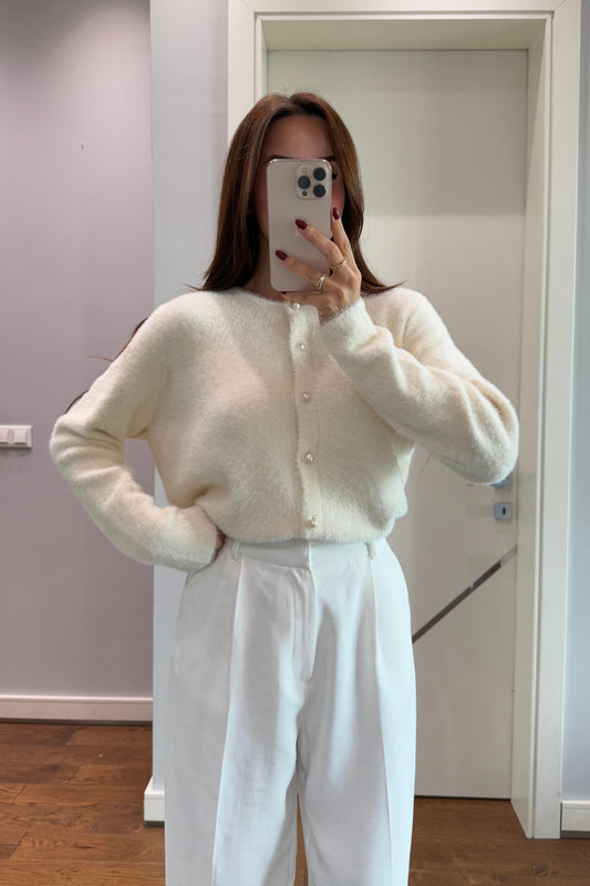 ORJİNAL MARKA YUMOŞ HIRKA -BEYAZ